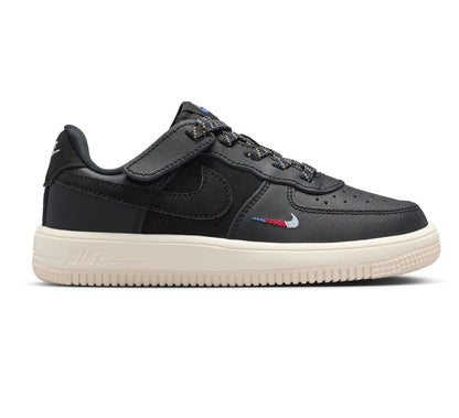 Nike Kids' Force 1 Low Lv8 Easyon Shoes - Black / Tan