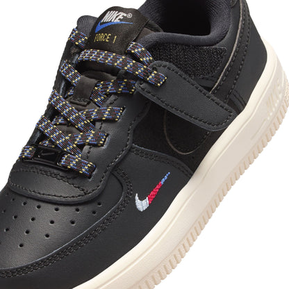 Nike Kids' Force 1 Low Lv8 Easyon Shoes - Black / Tan