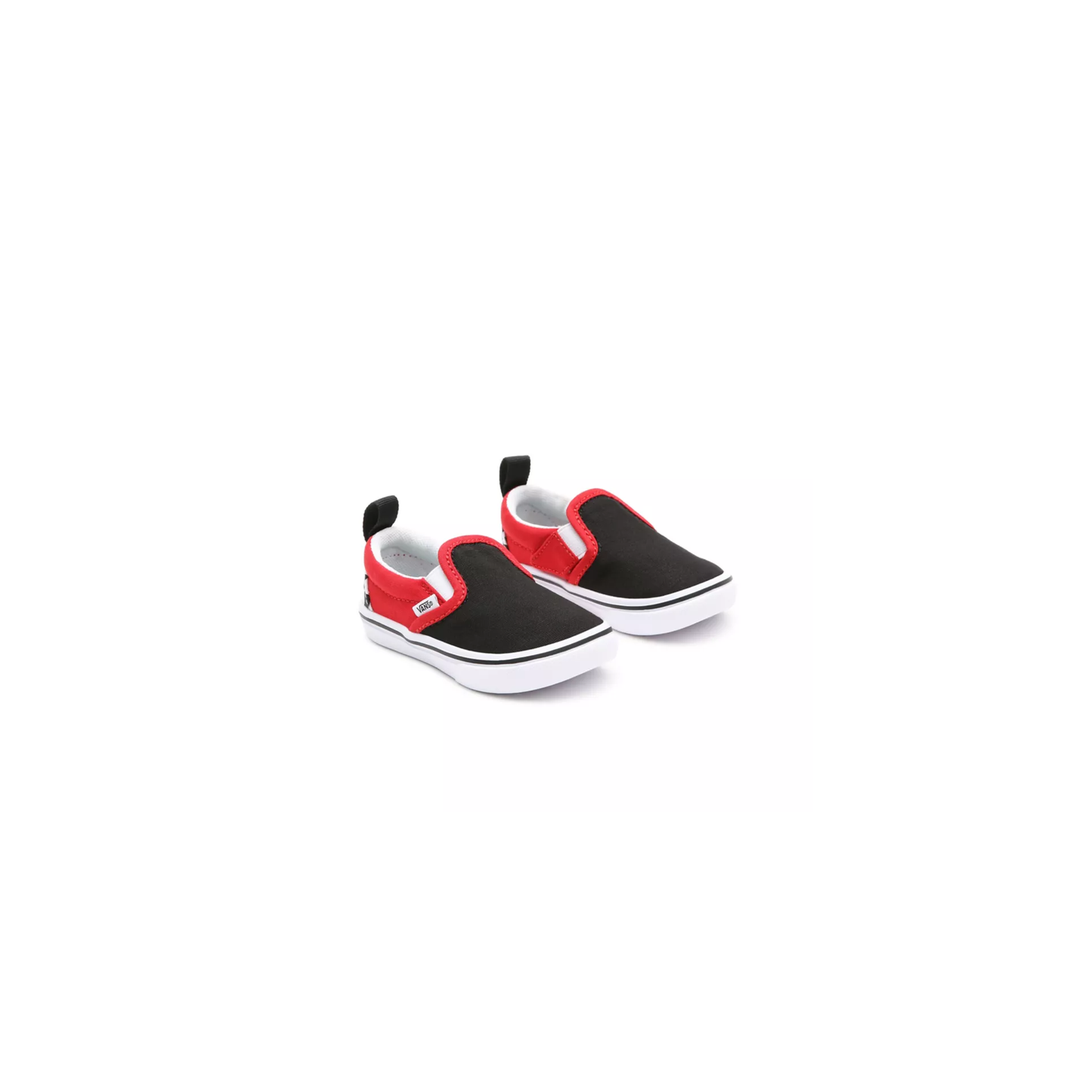 Vans Kids' Checkerboard Comfycush Slip On V Shoes - Black / Red