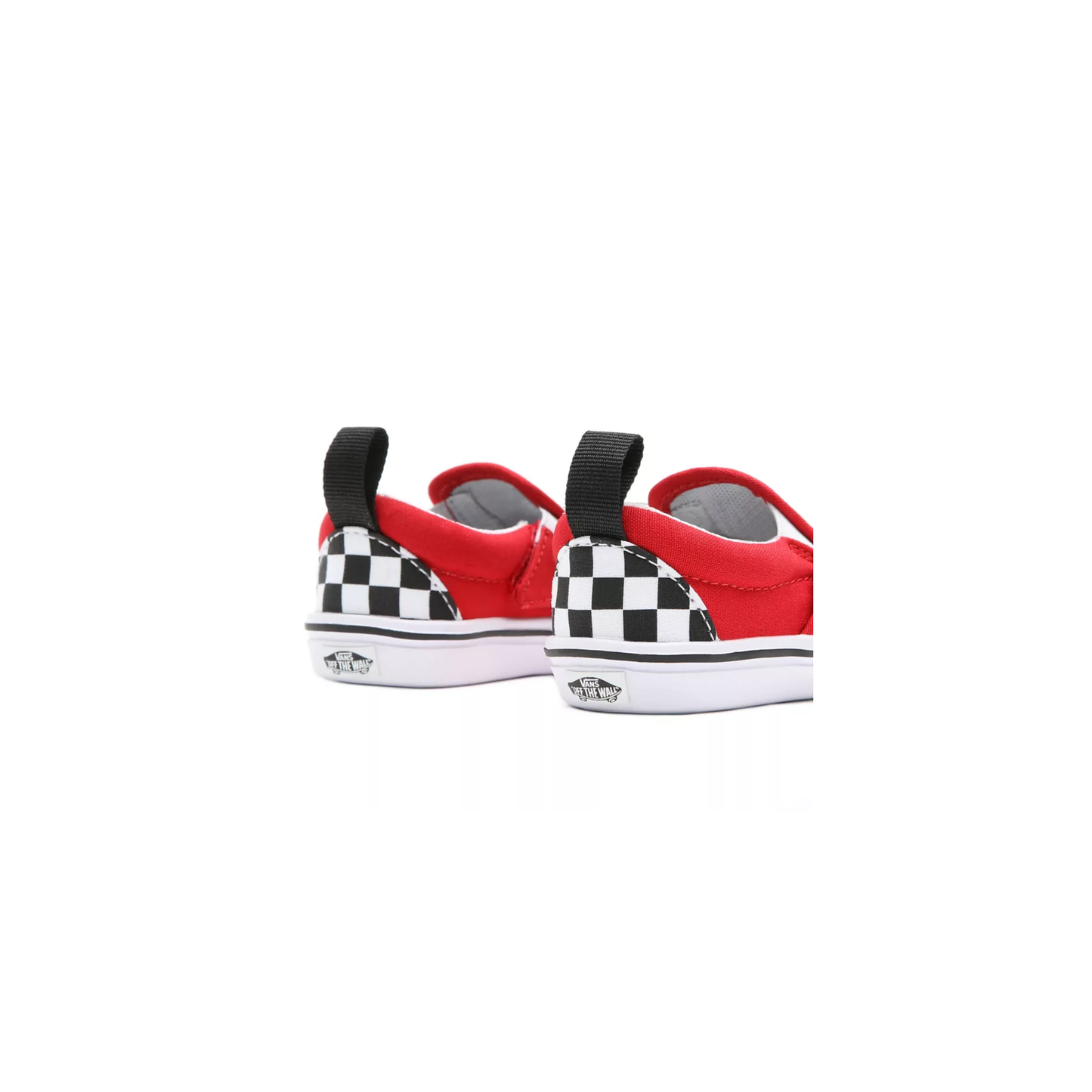 Vans Kids' Checkerboard Comfycush Slip On V Shoes - Black / Red