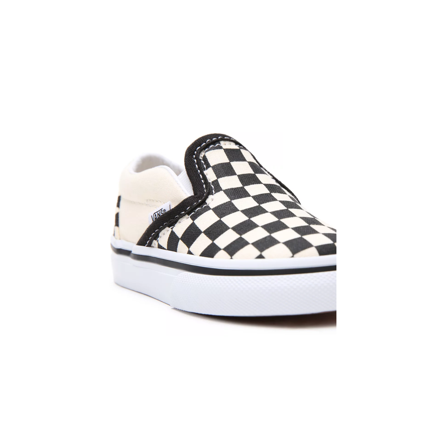 Vans Kids' Checkerboard Slip On TD Shoes - Black / White / Beige