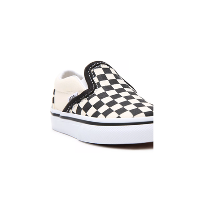Vans Kids' Checkerboard Slip On TD Shoes - Black / White / Beige