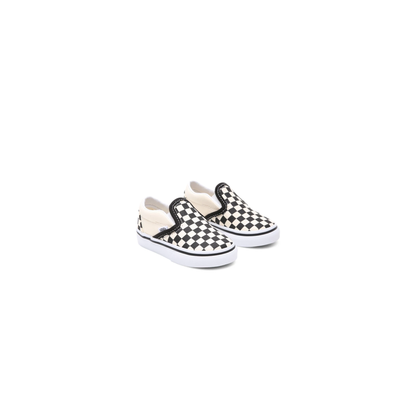 Vans Kids' Checkerboard Slip On TD Shoes - Black / White / Beige