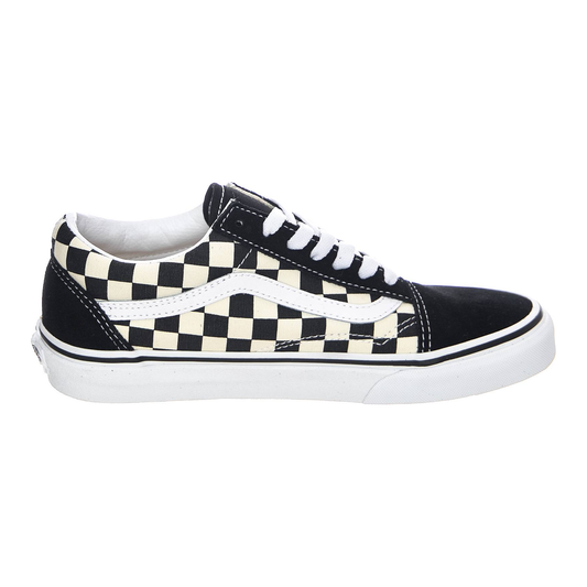 Vans Unisex Primary Check Old Skool Shoes - Black / White