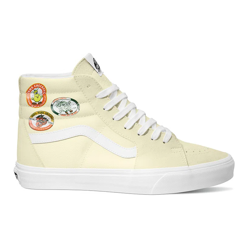 Vans Unisex Sk8 Hi Shoes - Yellow / White