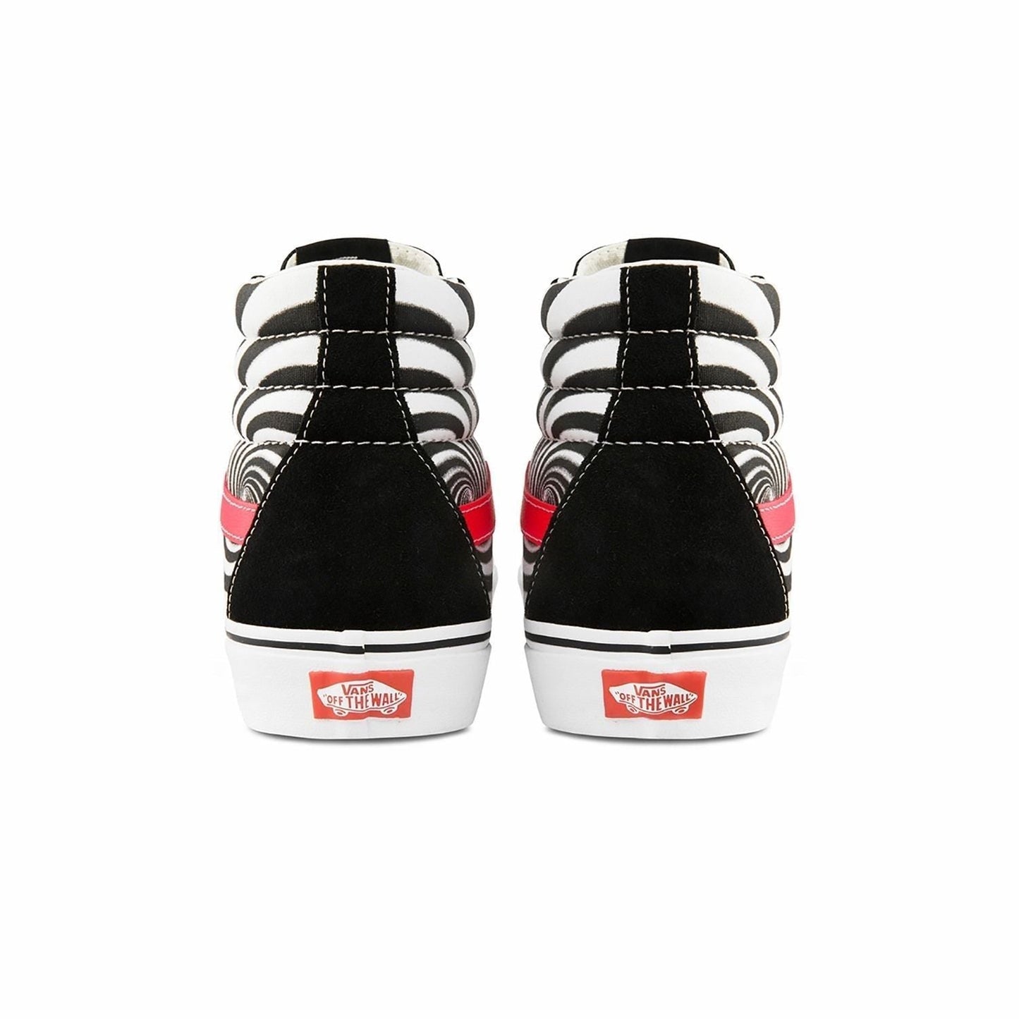 Vans Unisex Swirl Sk8 Hi Shoes - Black / Fiery Coral