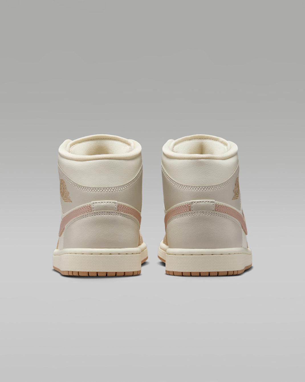 Nike Women's Air Jordan 1 Mid Shoes - Pale Ivory / Hemp / Sail / Light Orewood Brown