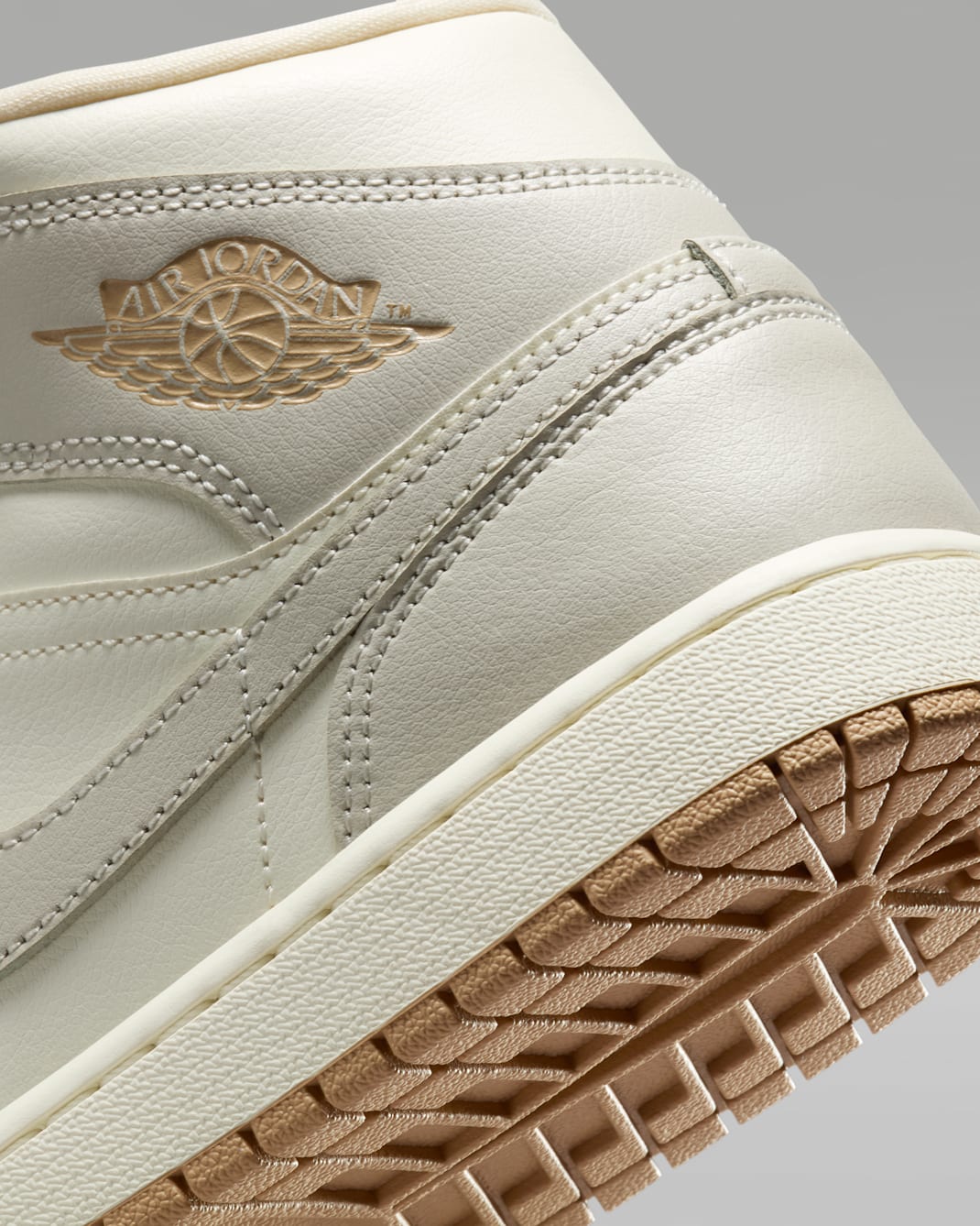 Nike Women's Air Jordan 1 Mid Shoes - Pale Ivory / Hemp / Sail / Light Orewood Brown