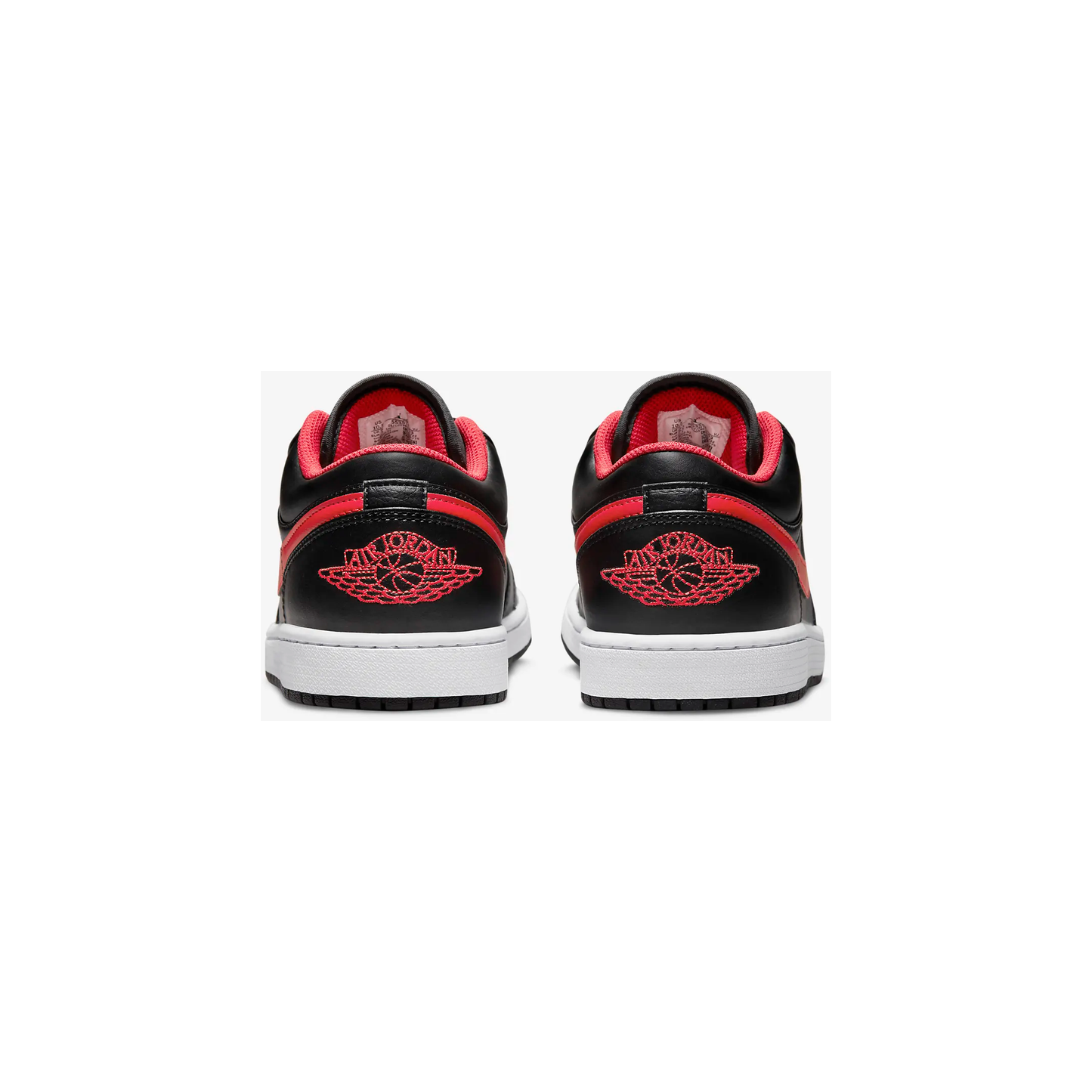 Nike Men's Air Jordan 1 Low Shoes - Black / White / Fire Red