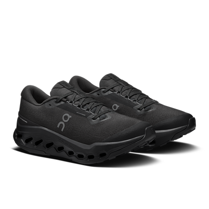 On Running Women's Cloudsurfer Trail 2 Waterproof Shoes - Black / Black