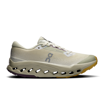 On Running Women's Cloudsurfer Trail 2 Waterproof Shoes - Ghost / Chalk