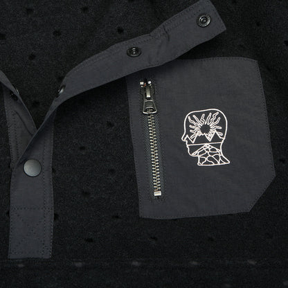 Hole Mock Neck Pullover