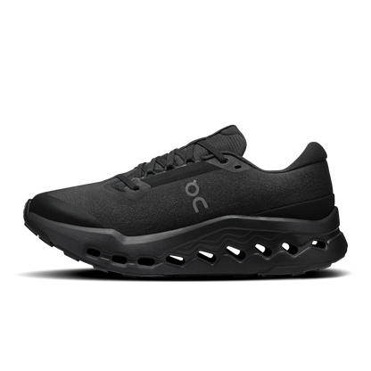 On Running Women's Cloudsurfer Trail 2 Waterproof Shoes - Black / Black