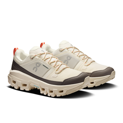 On Running Women's Cloudrock Low Waterproof Shoes - Ivory / Ivory