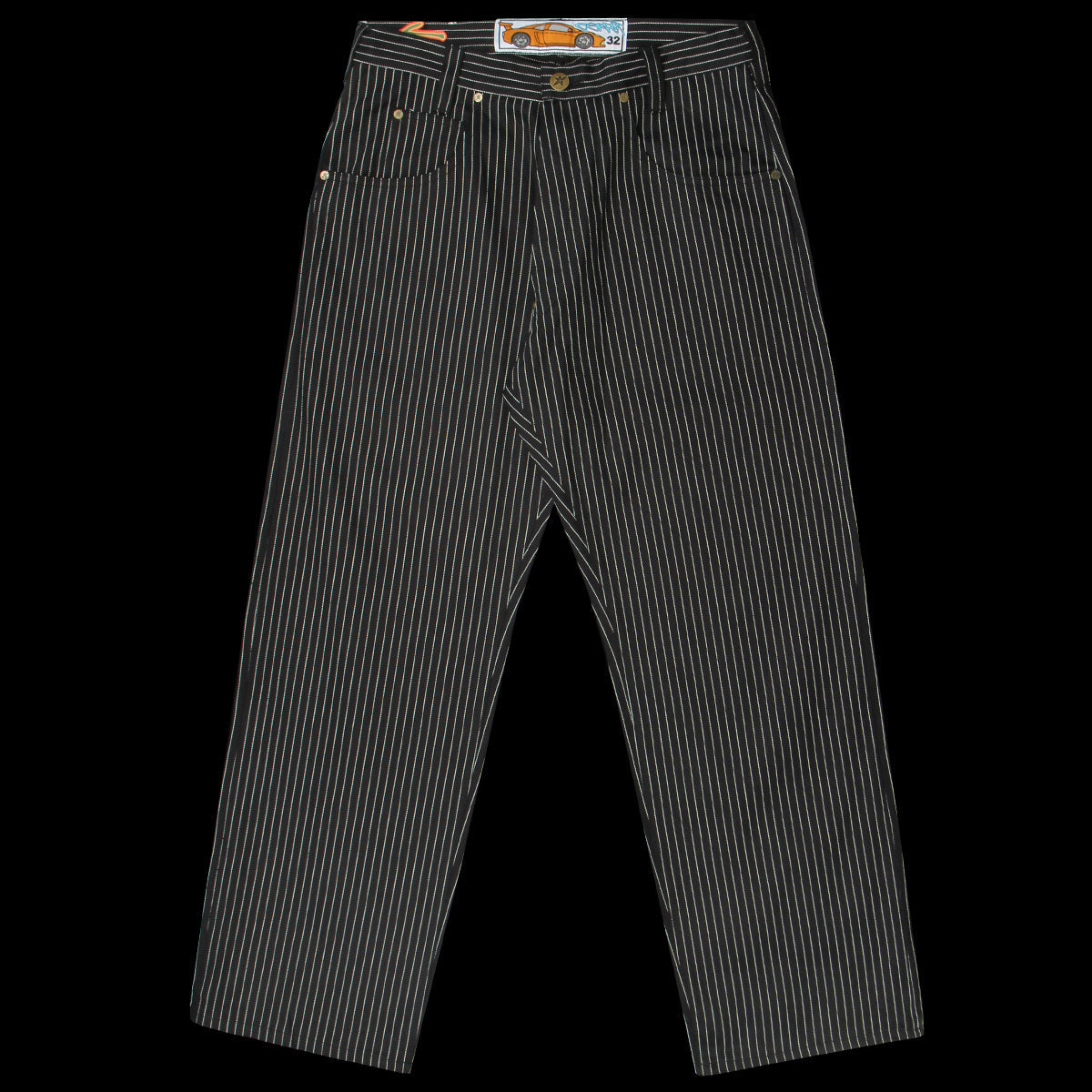 Selvedge Pinstripe Flag Jeans