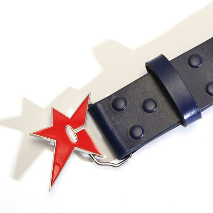 Varsity Rhinestone Leather Belt