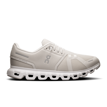 On Running Women's Cloud 6 Wide Shoes - Pearl / White