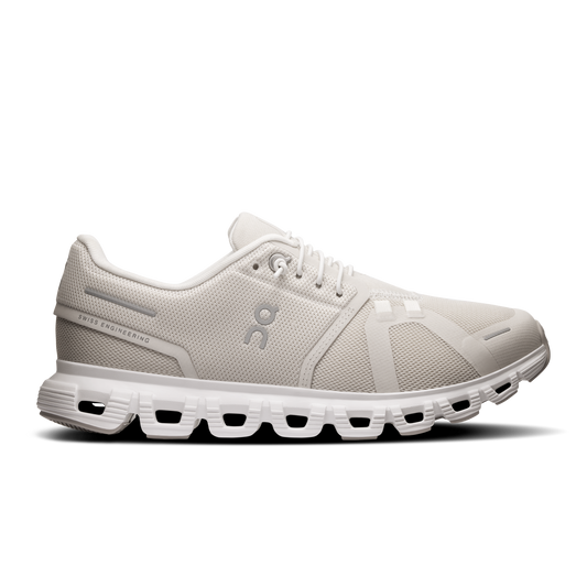 On Running Women's Cloud 6 Wide Shoes - Pearl / White