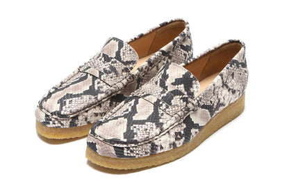 Women's Wallabee Loafer Grey Snake Leather