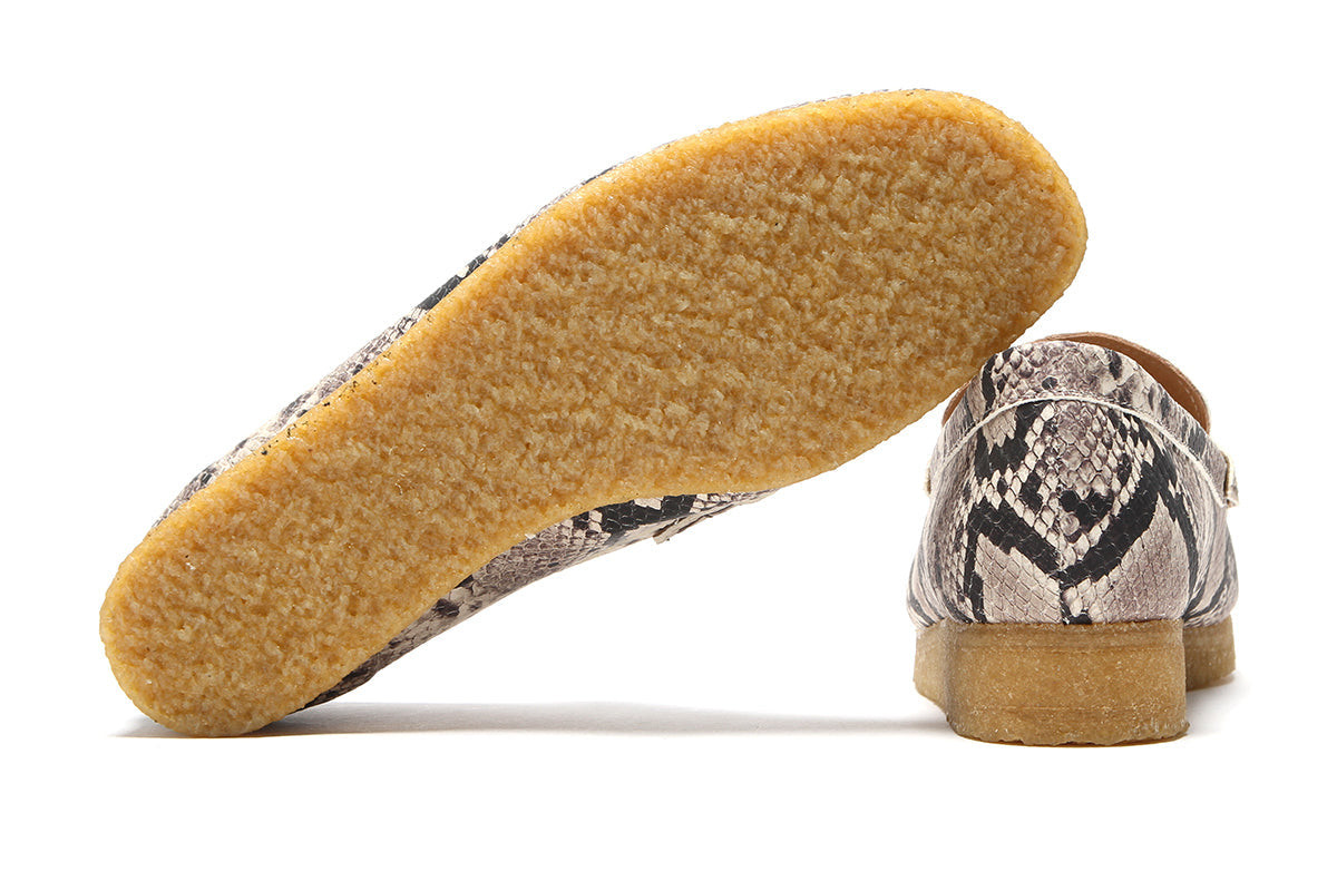 Women's Wallabee Loafer Grey Snake Leather