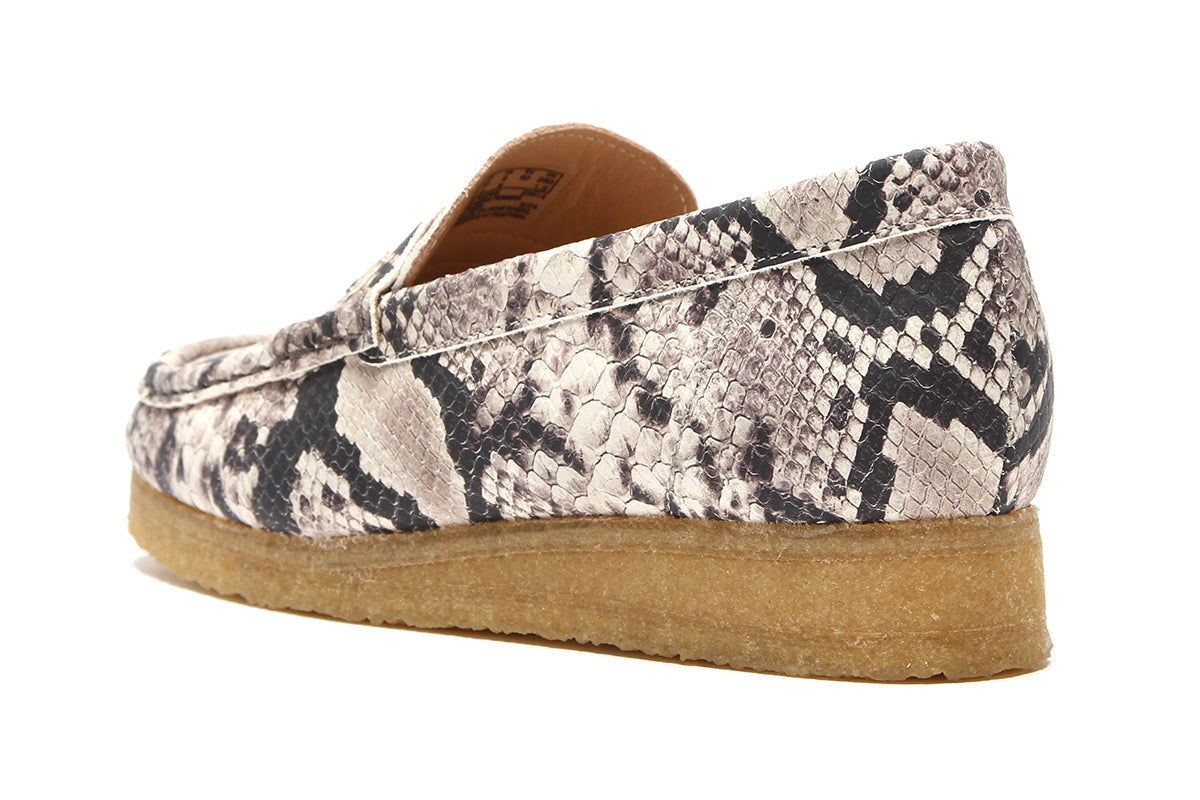Women's Wallabee Loafer Grey Snake Leather