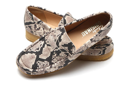 Women's Wallabee Loafer Grey Snake Leather