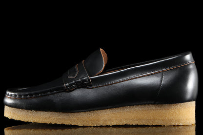 Women's Wallabee Loafer Black Smooth Leather