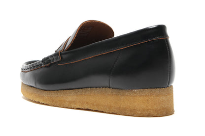 Women's Wallabee Loafer Black Smooth Leather