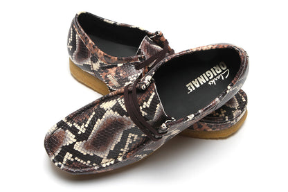 Wallabee Brown Snake Print