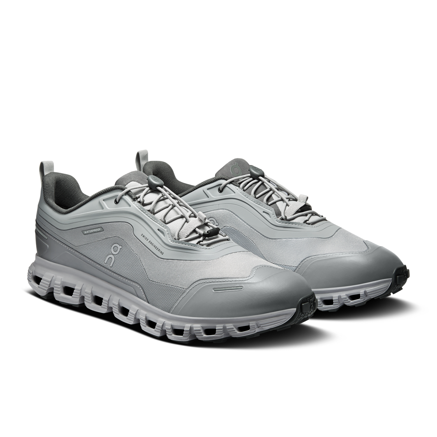 On Running Men's Cloud 6 Geo Waterproof Shoes - Alloy / Alloy