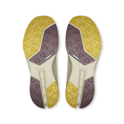 On Running Women's Cloudsurfer Trail 2 Waterproof Shoes - Ghost / Chalk