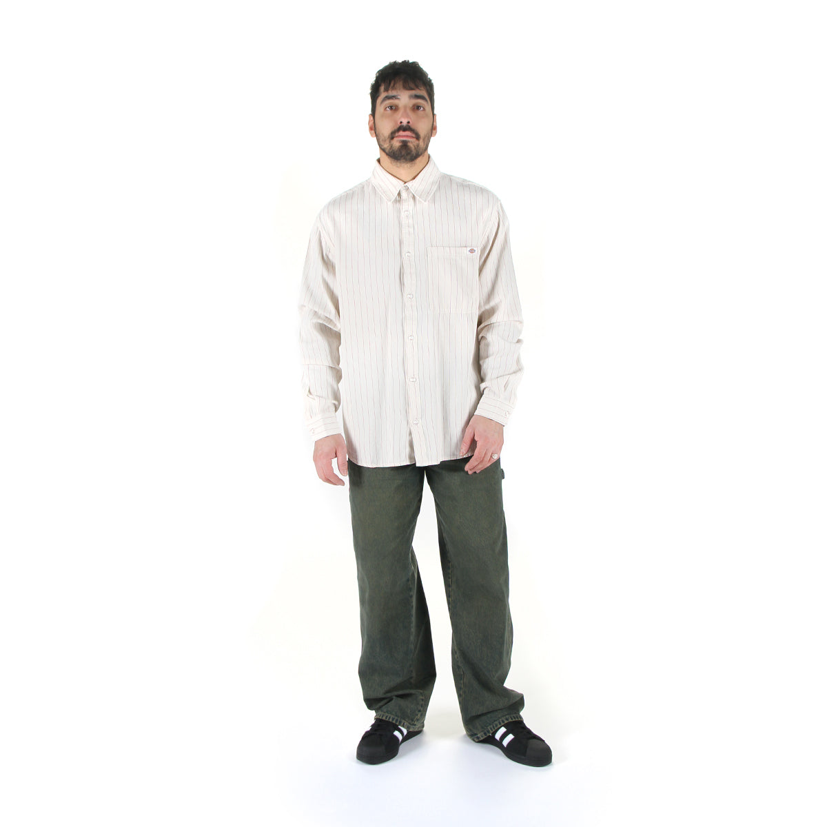 Hickory Stripe Button-Up Shirt