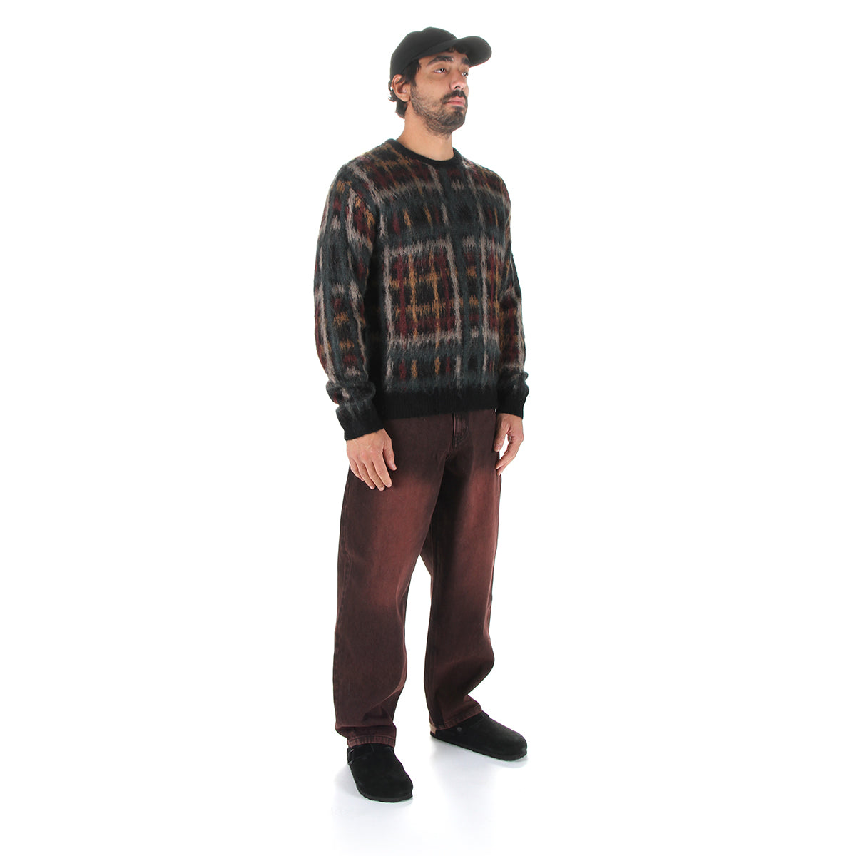 Plaid Mohair Knit