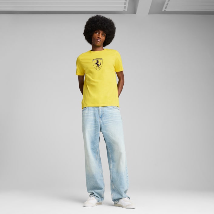 Puma Men's Scuderia Ferrari Race Tonal Big Shield Apparel - Speed Yellow