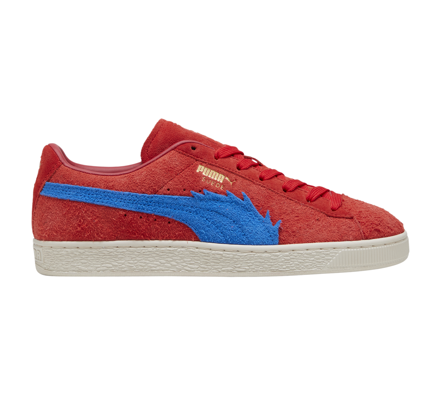 Puma Men's Suede One Piece Buggy Shoes - Red / Ultra Blue