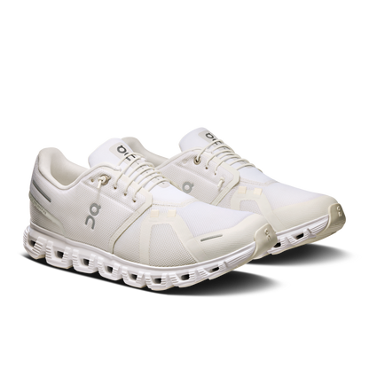 On Running Men's Cloud 6 Wide Shoes - White / White