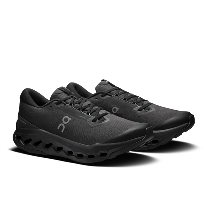 On Running Men's Cloudsurfer Trail 2 Waterproof Shoes - Black / Black
