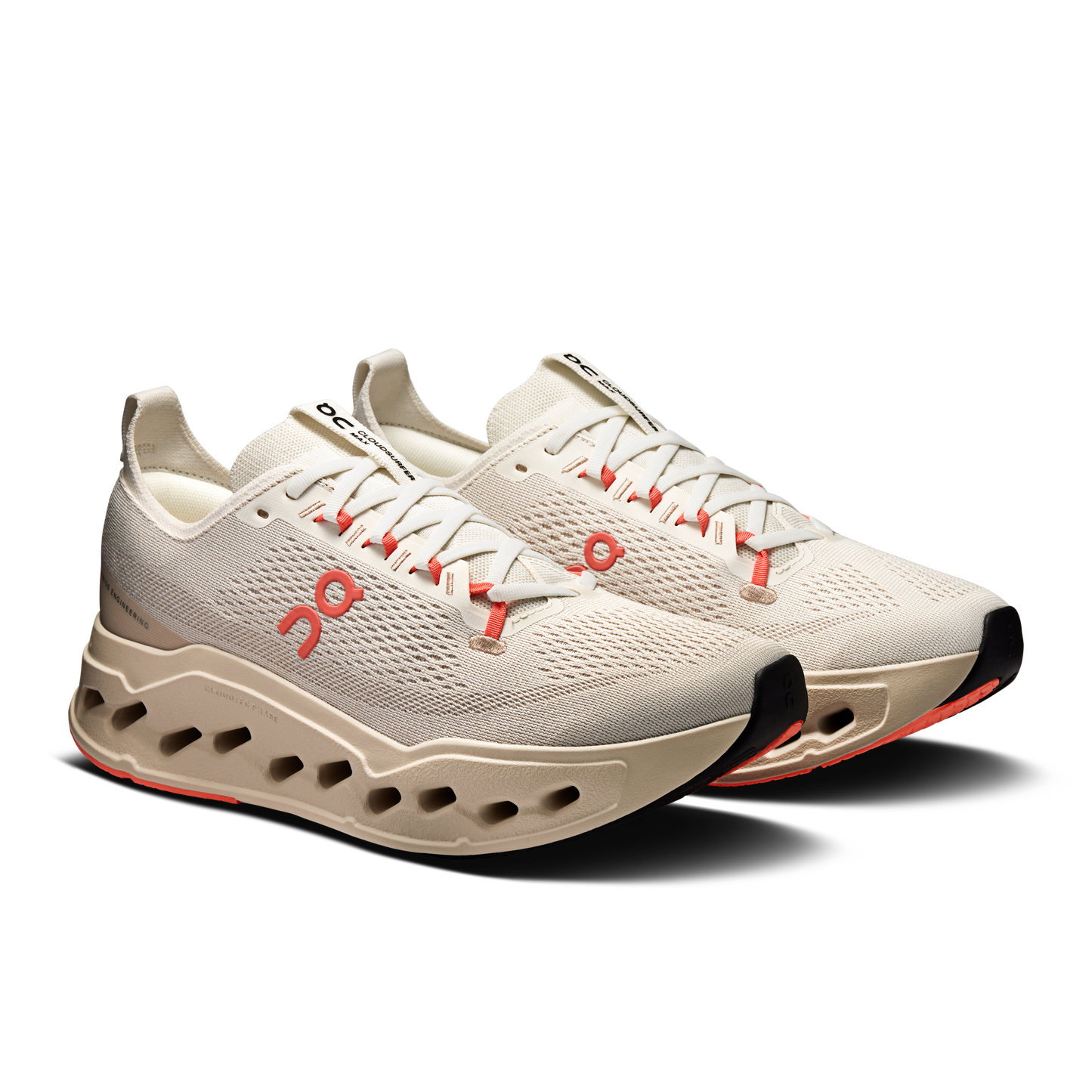 On Running Men's Cloudsurfer Max Shoes - Ivory / Salmon