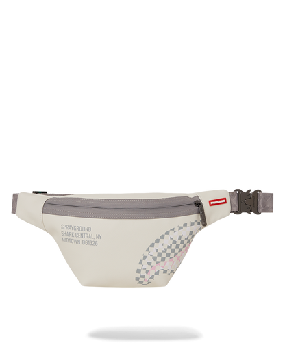 Sprayground Shark Central Dynamic Savvy Crossbody - Beige / White