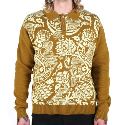 Fancy Knit L/S Polo Shirt