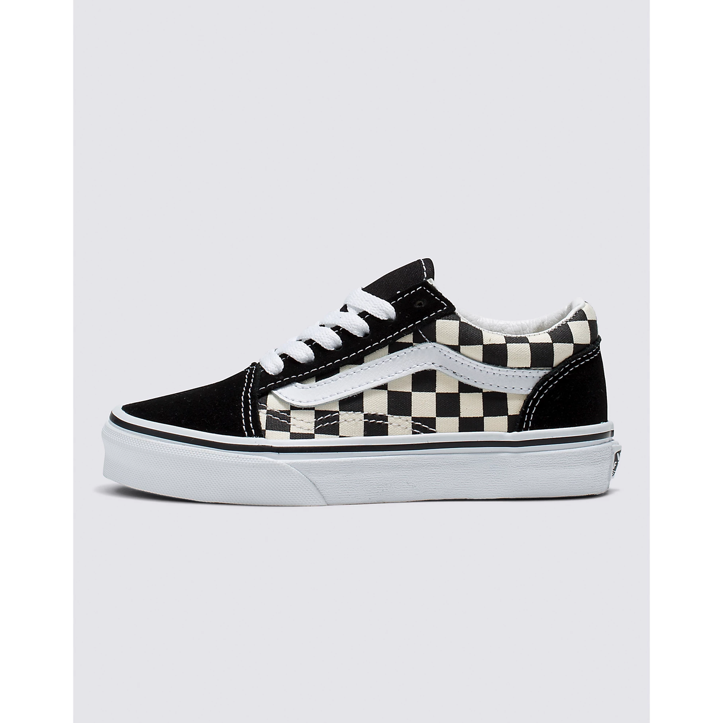 Vans Kids' Check Old Skool Shoes - Black / White