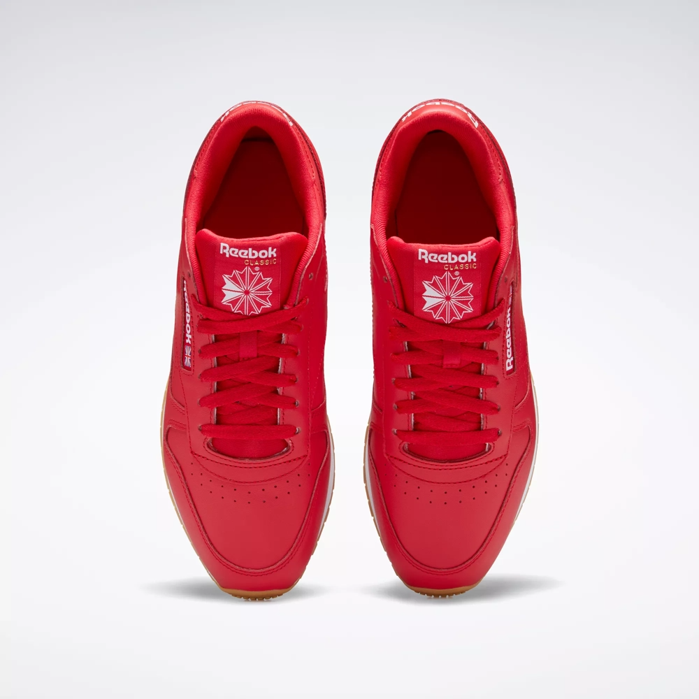 Reebok Men's Classic Leather Shoes - Vector Red / Ftwr White / Rubber Gum