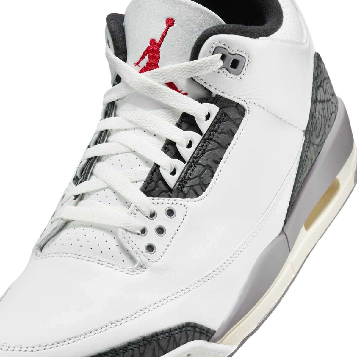 Nike Men's Jordan 3 Retro Shoes - Summit White / Fire Red / Cement Grey / Black