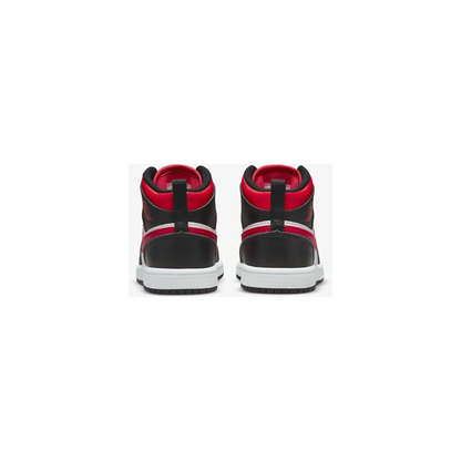 Nike Kids' Jordan 1 Mid PS Shoes - Black / White / Fire Red