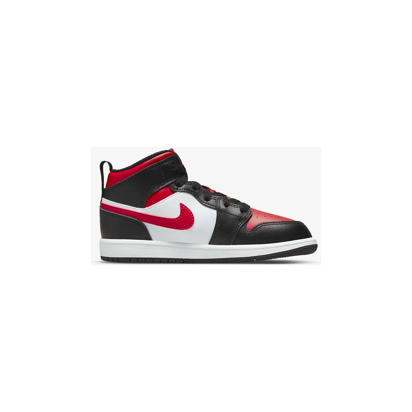 Nike Kids' Jordan 1 Mid PS Shoes - Black / White / Fire Red