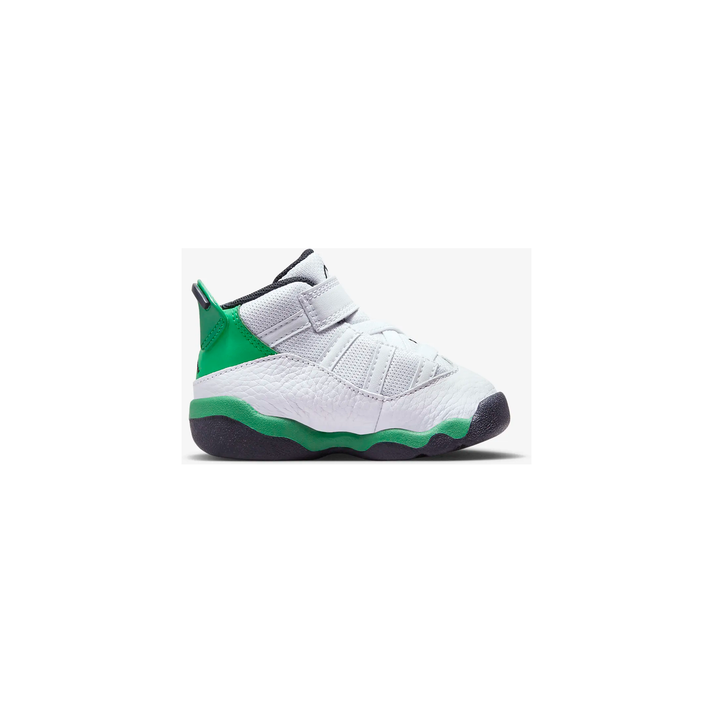 Kids' Jordan 6 Rings TD Shoes - White / Black / Lucky Green