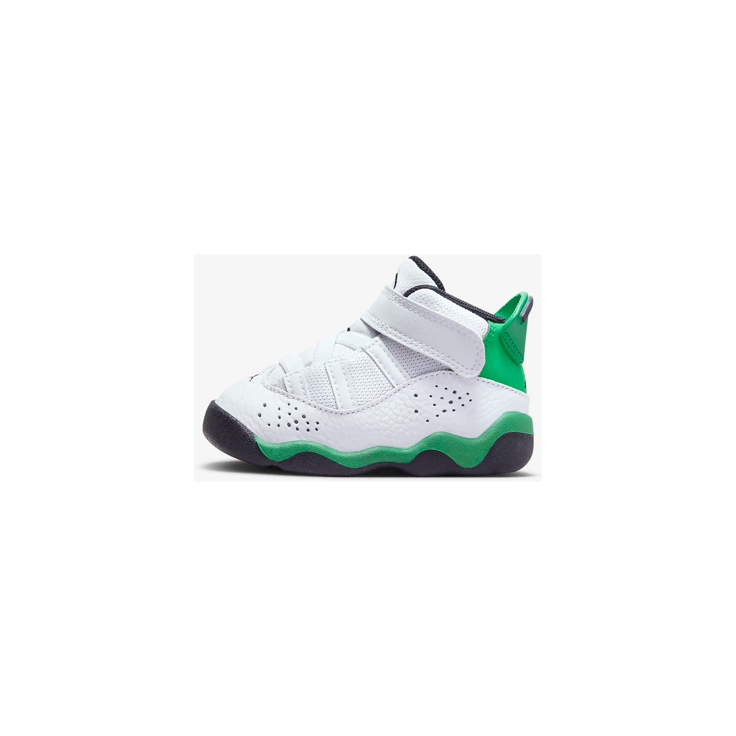 Kids' Jordan 6 Rings TD Shoes - White / Black / Lucky Green