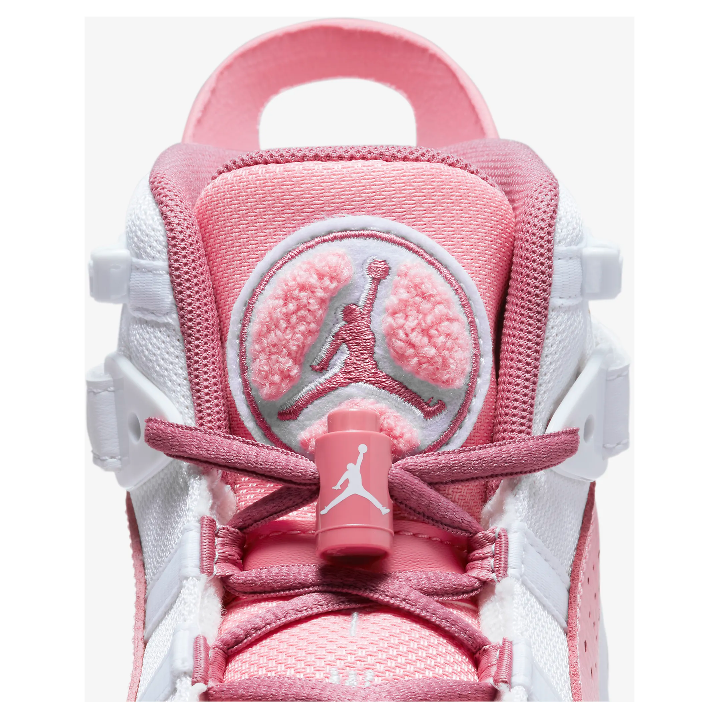 Kids' Jordan 6 Rings Shoes - Coral Chalk / White / Desert Berry