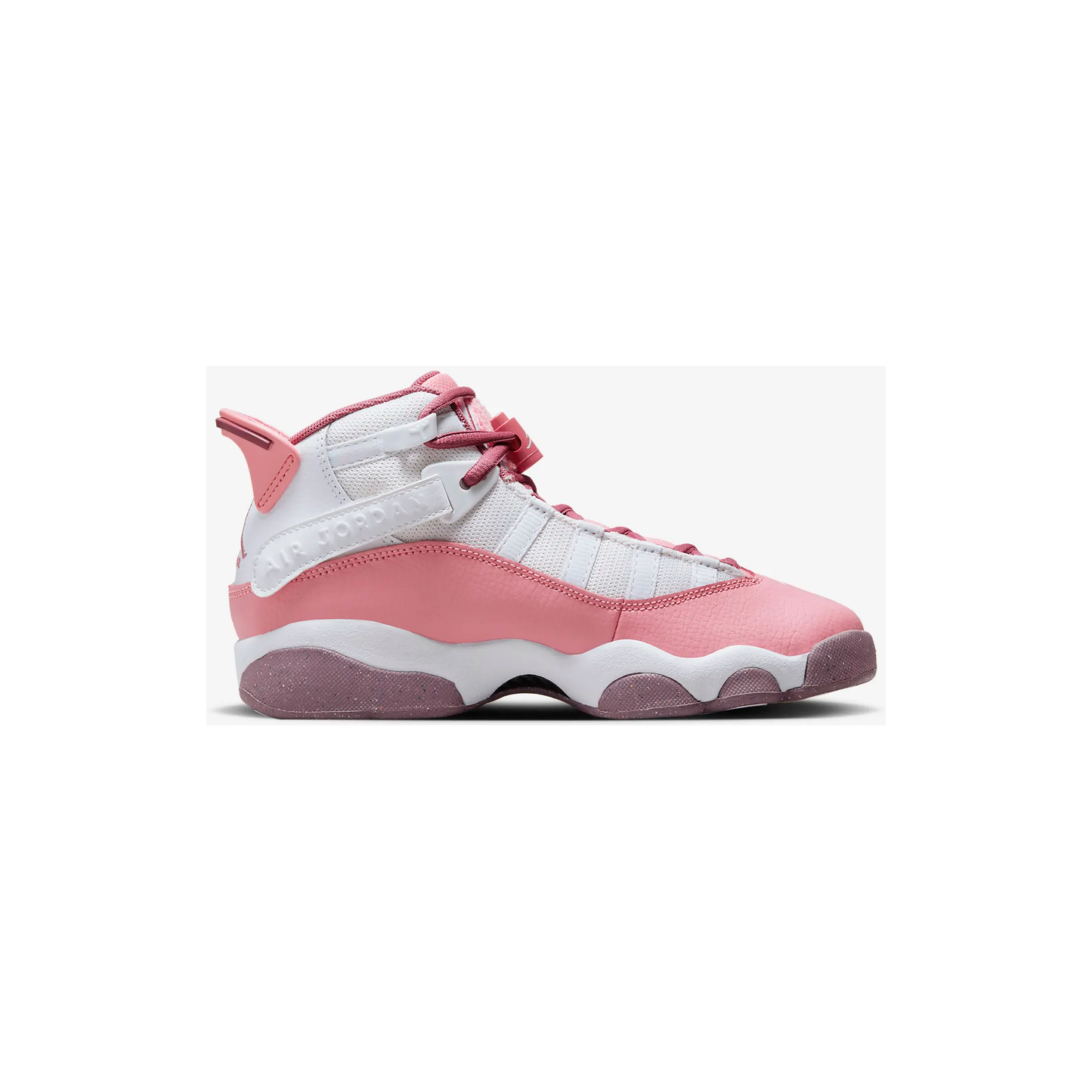 Kids' Jordan 6 Rings Shoes - Coral Chalk / White / Desert Berry