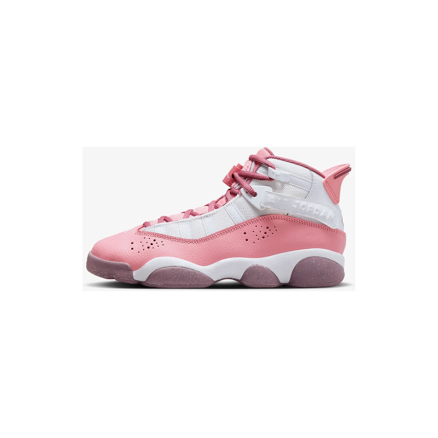 Kids' Jordan 6 Rings Shoes - Coral Chalk / White / Desert Berry